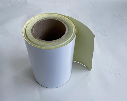 75UM Synthetic PP Tyre Label Sticker With Hot Melt Glue 95G Sillicone Liner